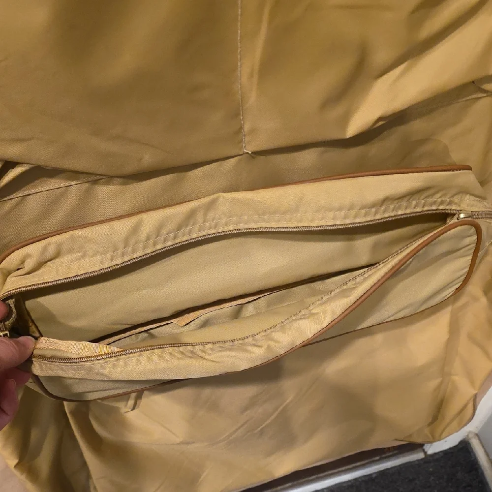 Vintage Eddie Bauer Edition Ford Canvas & Leather Garment Bag Luggage Travel Bag